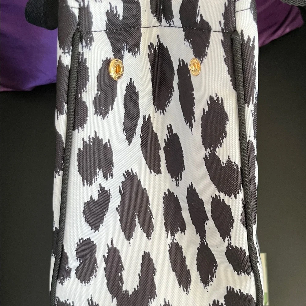 Kate Spade Black and White Animal Print Lunch Tote and Matching Ink Pen